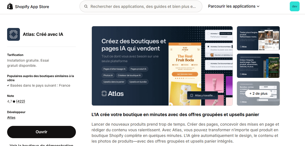 Atlas IA de Shopify
