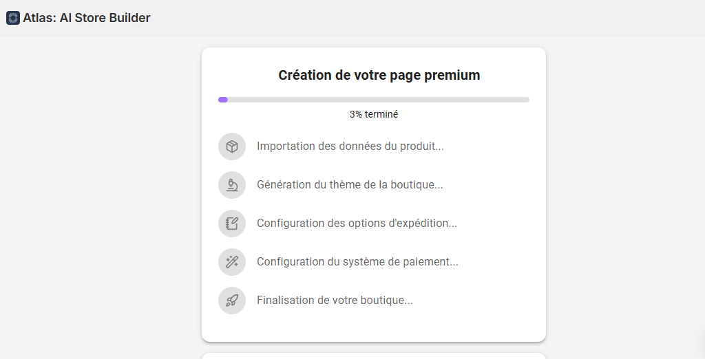 L'importation réussite et création des pages