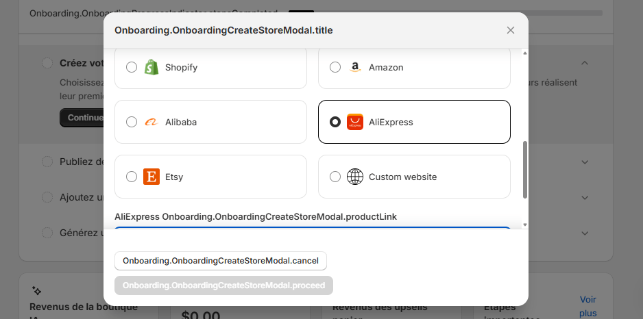 étapes pas a pas intégration produit atlas shopify
