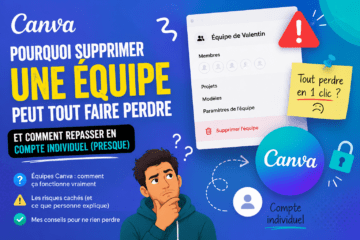 Canva : comment j’ai cru avoir perdu mon compte à cause d’une équipe (et pourquoi c’est plus compliqué que prévu de repasser en compte individuel)