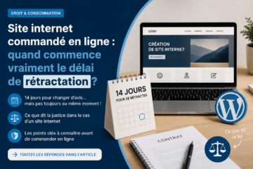 Elle commande un site internet puis veut annuler la justice précise enfin quand commence le délai de rétractation