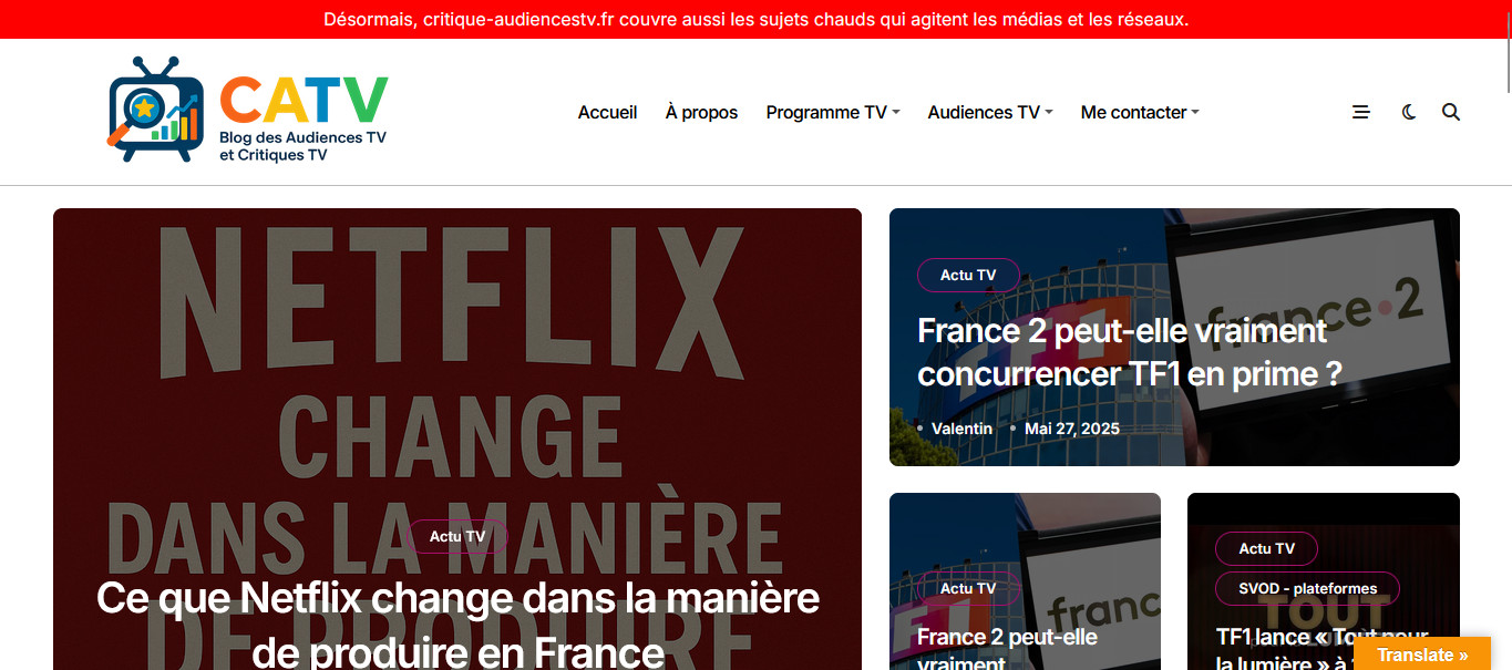 Critique Audiences TV
